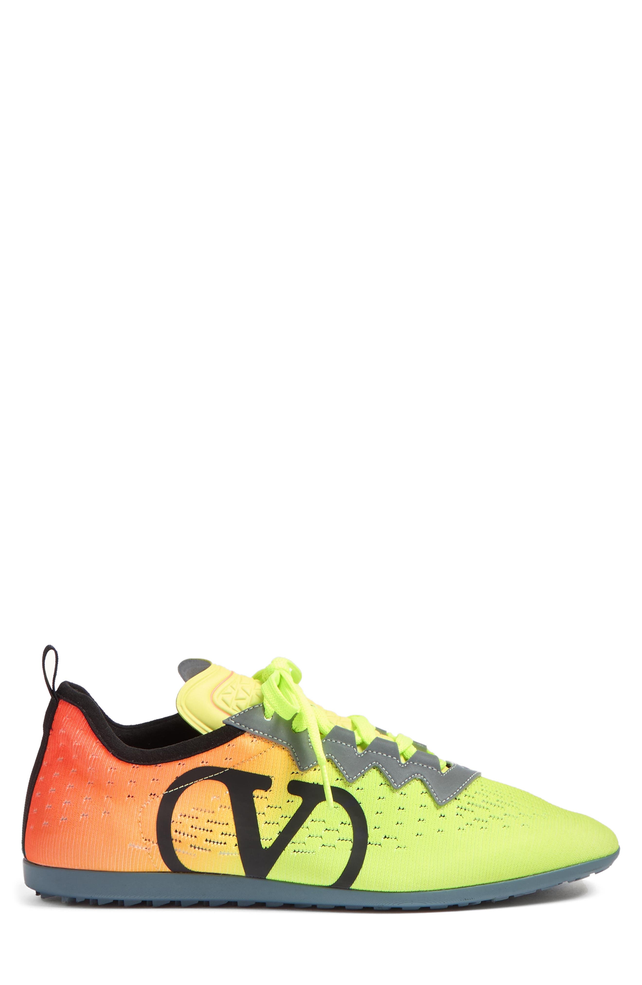 Valentino Garavani Chromathon Ombré Sneaker in Lime/Orange Fluo at Nordstrom - 4
