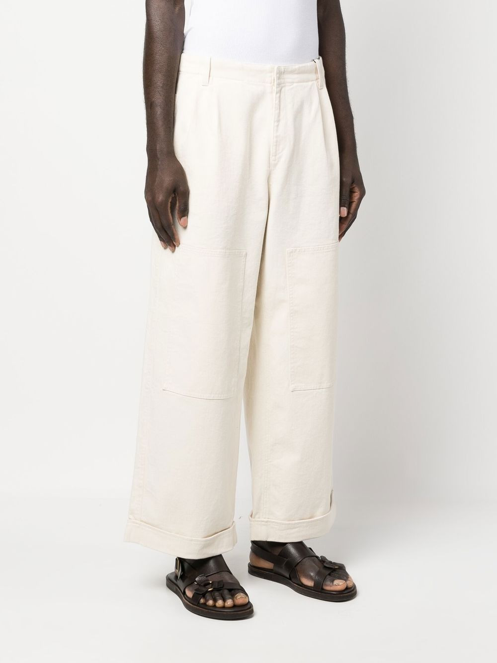 low-rise wide-leg trousers - 3