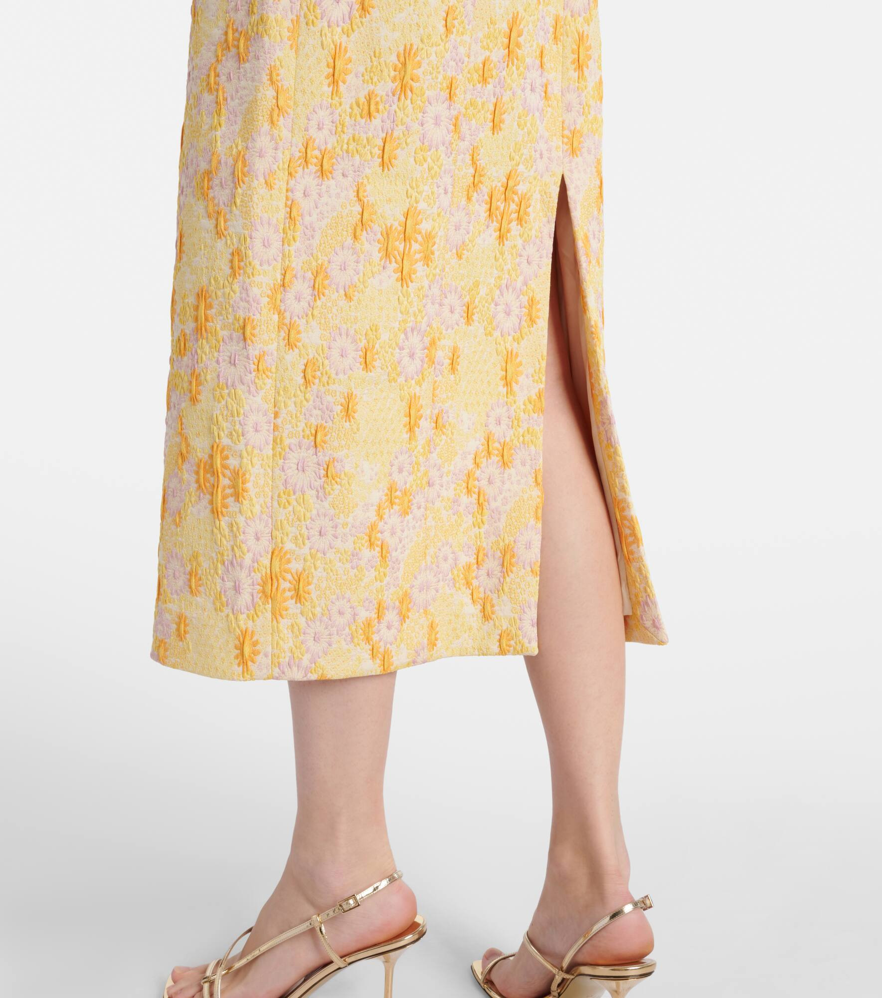 Acacia embroidered brocade corset dress - 5