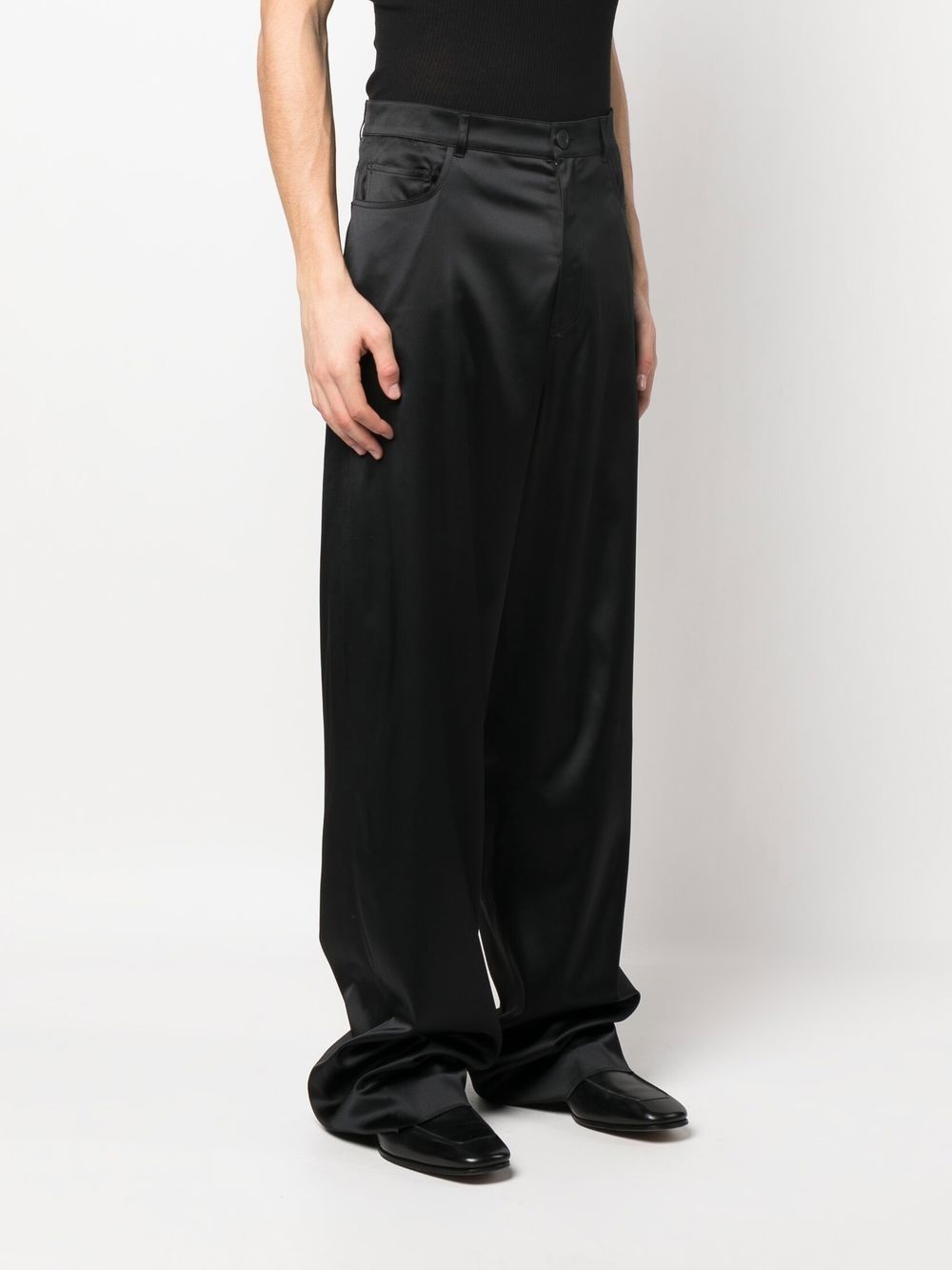 loose-cut stretch-satin trousers - 3