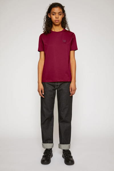 Acne Studios Slim fit t-shirt dark pink outlook