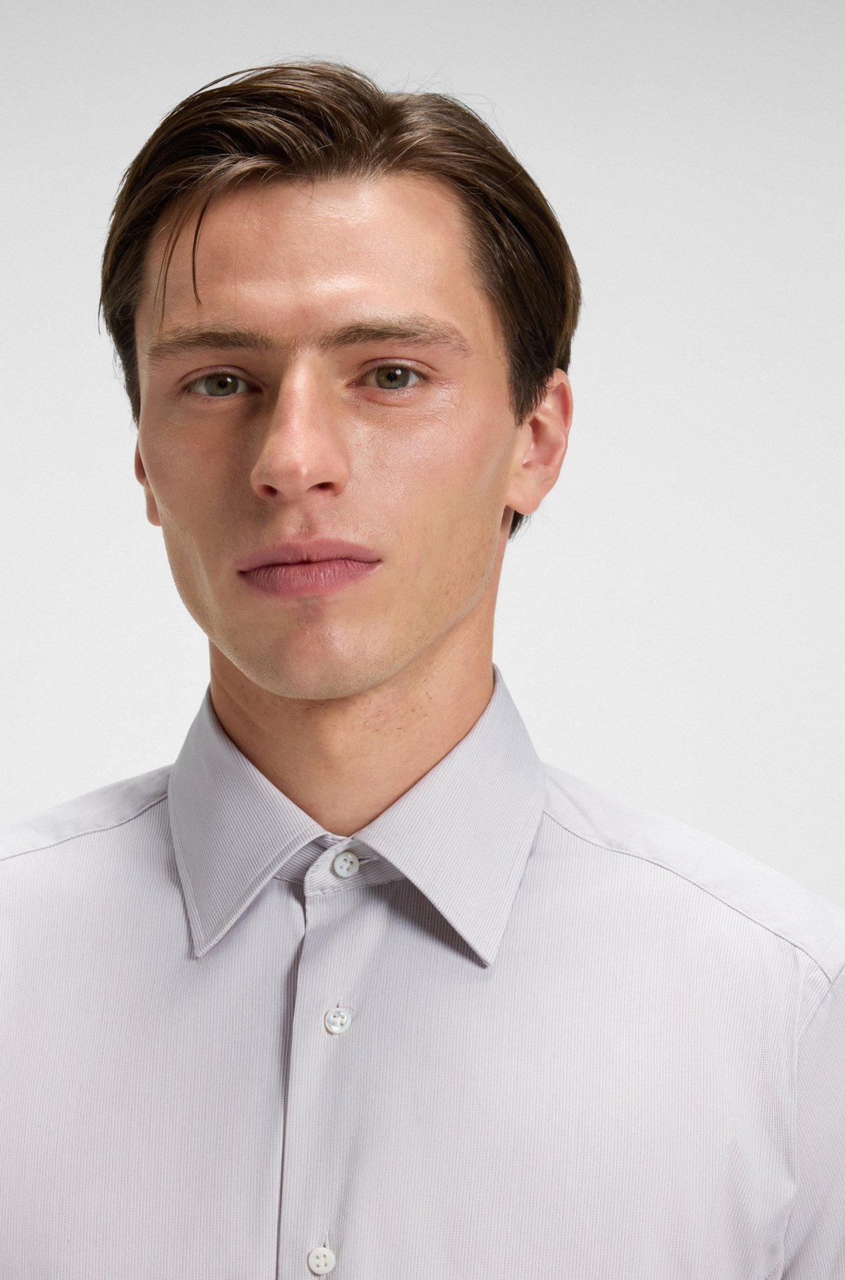 REGULAR-FIT SHIRT IN AN ITALIAN-MADE COTTON BLEND - 3