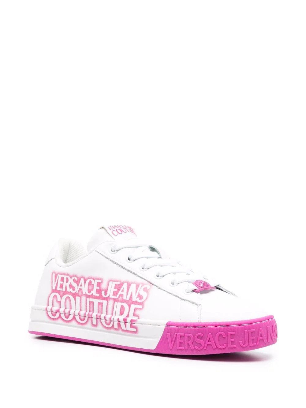 logo print lace-up sneakers - 2