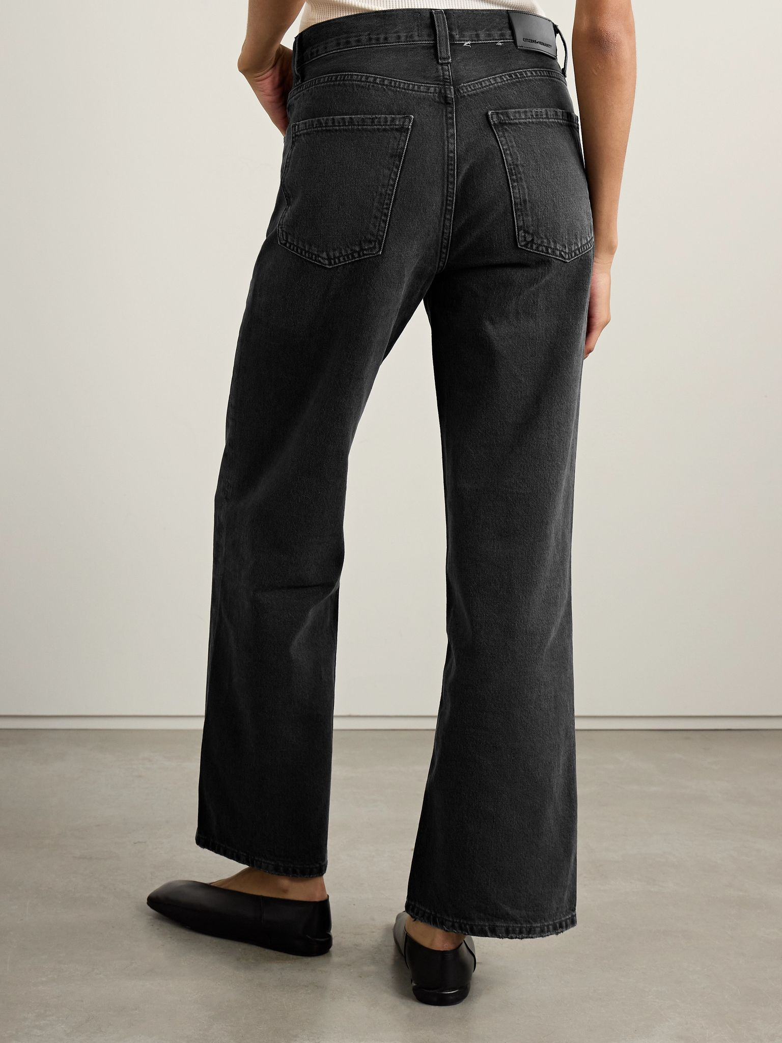 Annina high-rise wide-leg jeans - 30” Black - 4