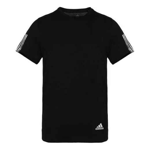adidas Run It Tee Soft Sports Round Neck Short Sleeve Black DZ2487 - 1