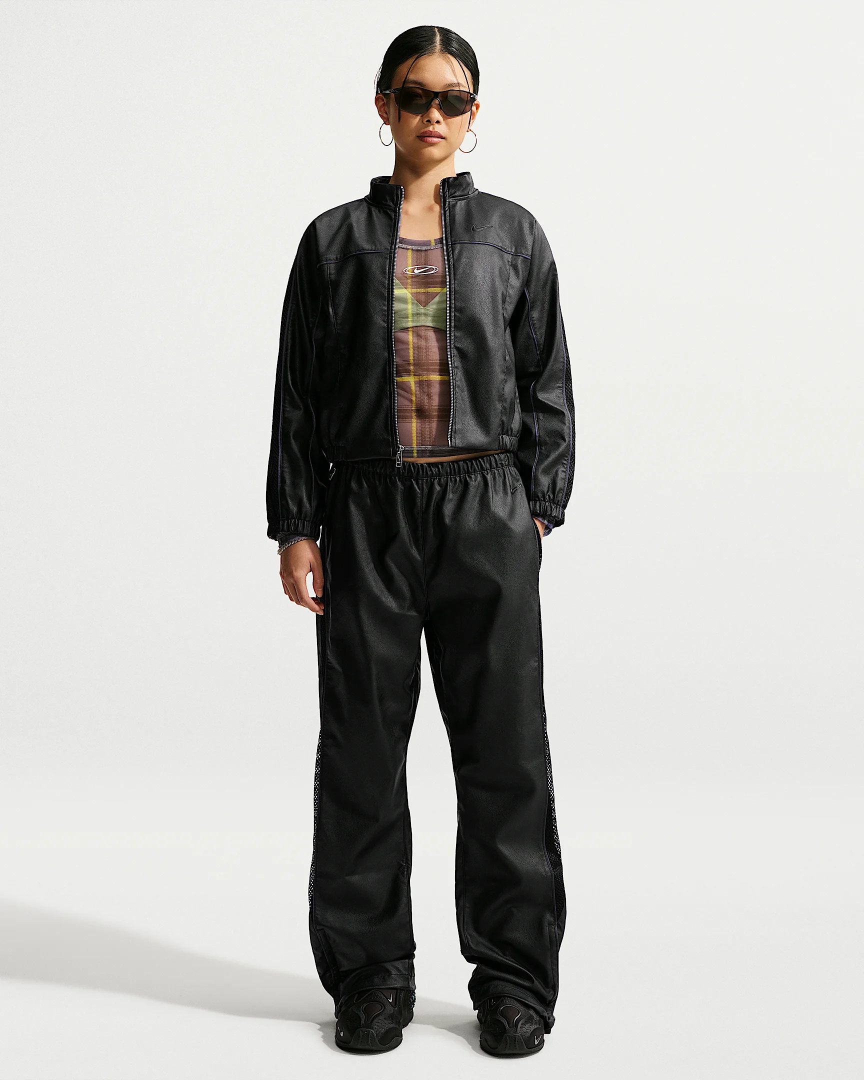 Nike Sportswear Women's Faux-Leather Track Pants - 1