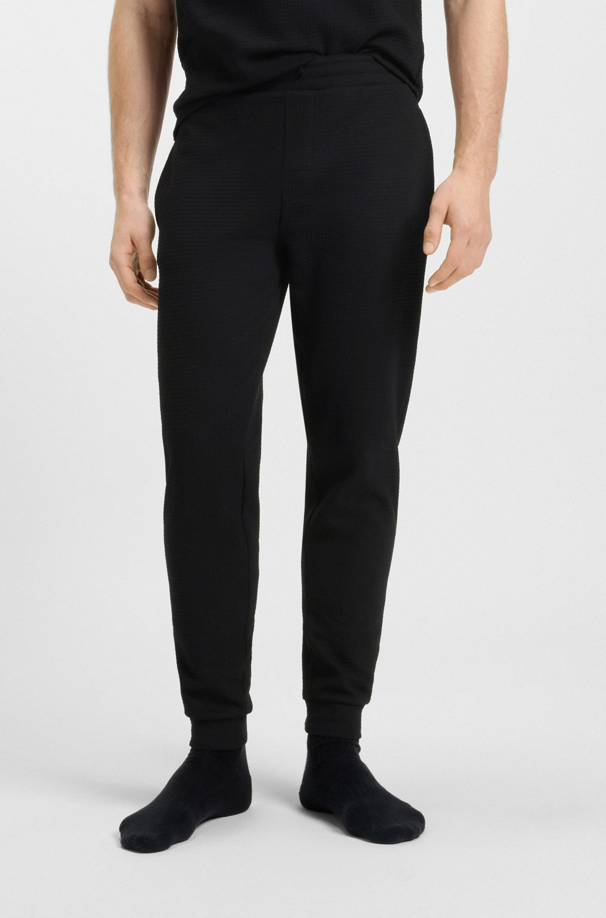 COTTON PAJAMA BOTTOMS WITH EMBROIDERED LOGO - 2