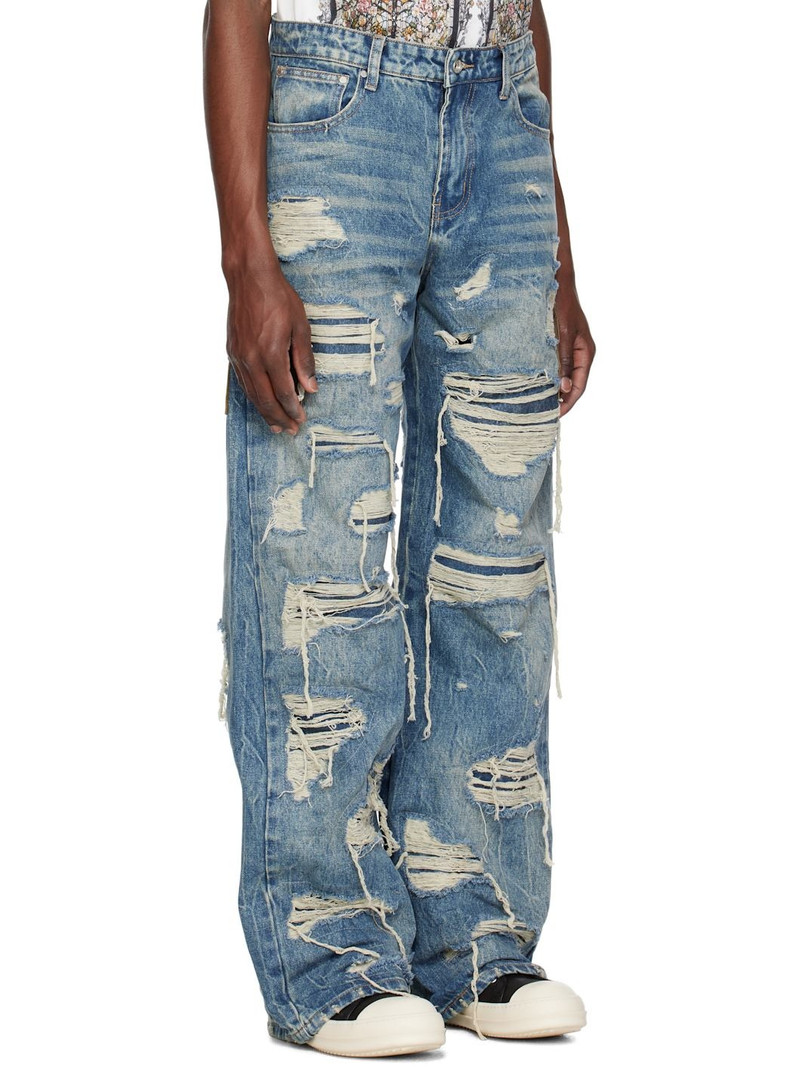 Blue Side Patch Relaxation Jeans 2
