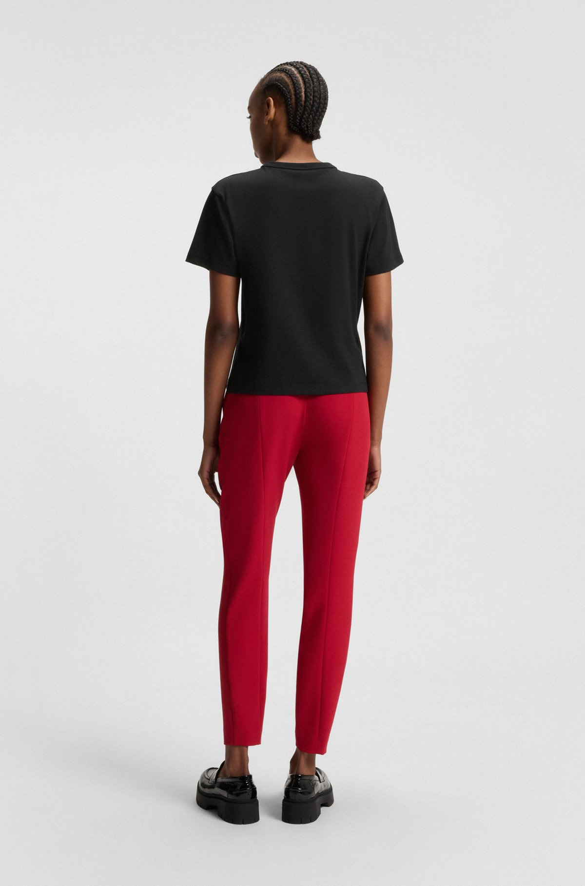 COTTON-JERSEY T-SHIRT WITH GLITTER-PRINT DETAILS - 4