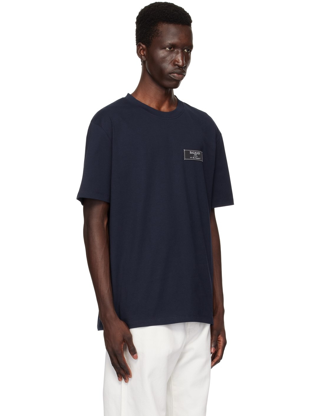 Navy 'Pierre Balmain' T-Shirt - 4