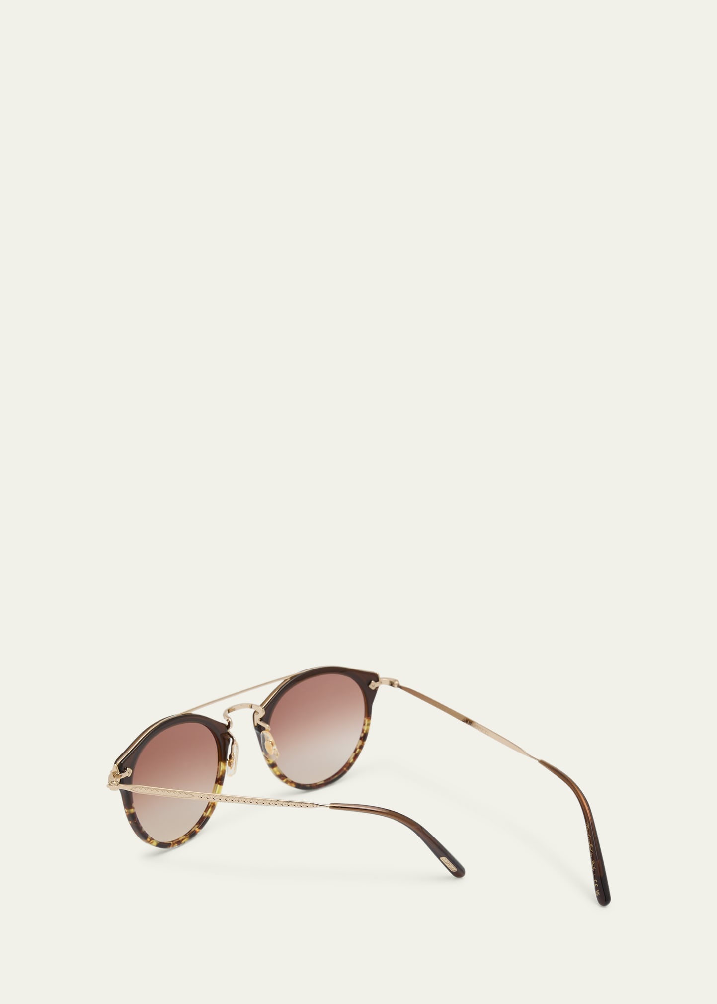 Remick Filigree Acetate & Metal Aviator Sunglasses - 2