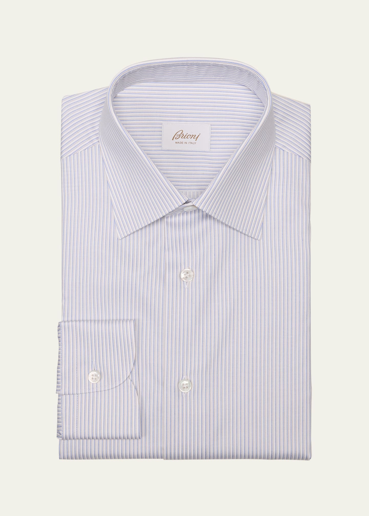 Men's Cotton Multi-Stripe Dress Shirt - 1