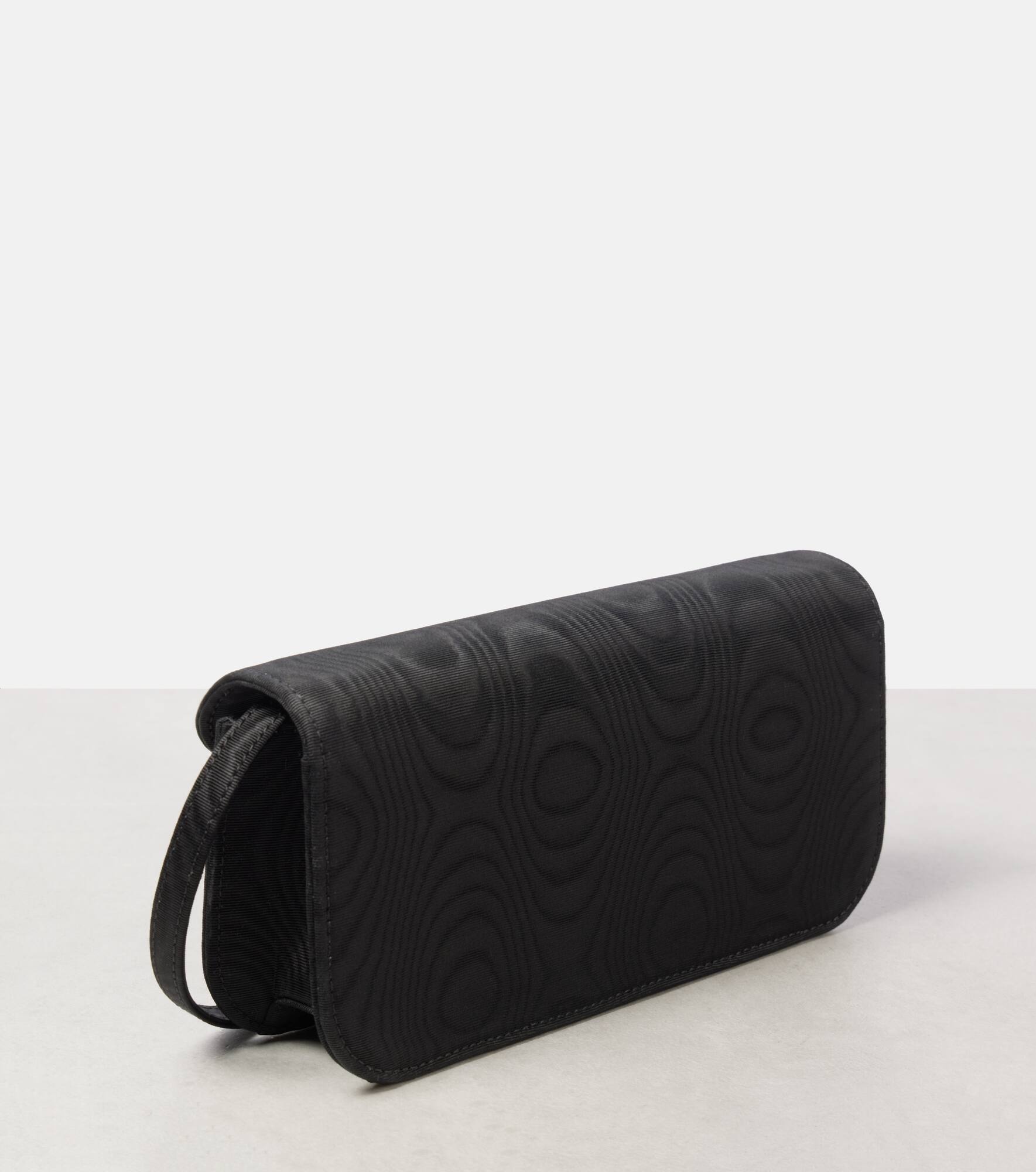 VLogo Signature embellished moiré clutch - 4