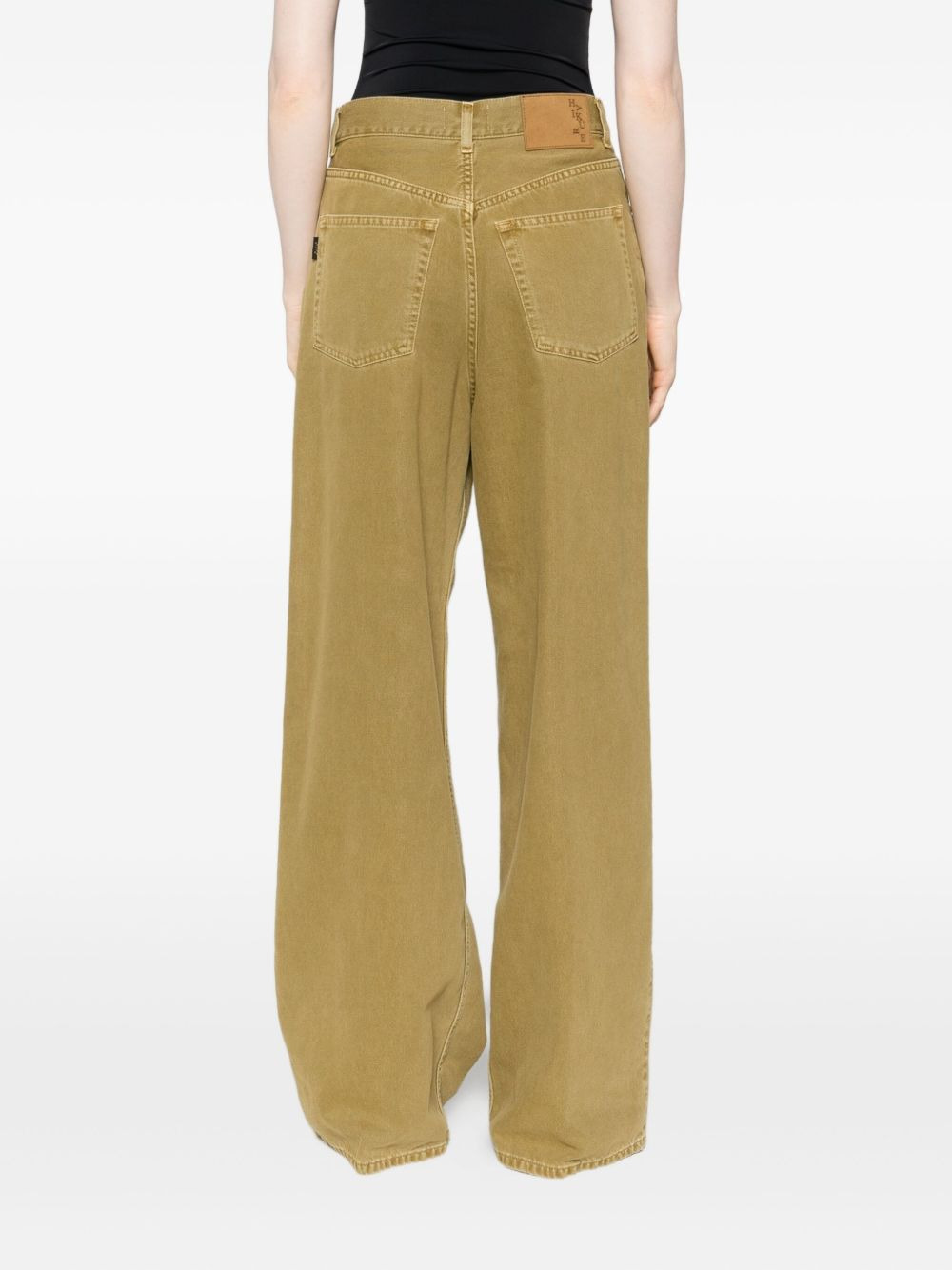 pleated cotton jeans - 4