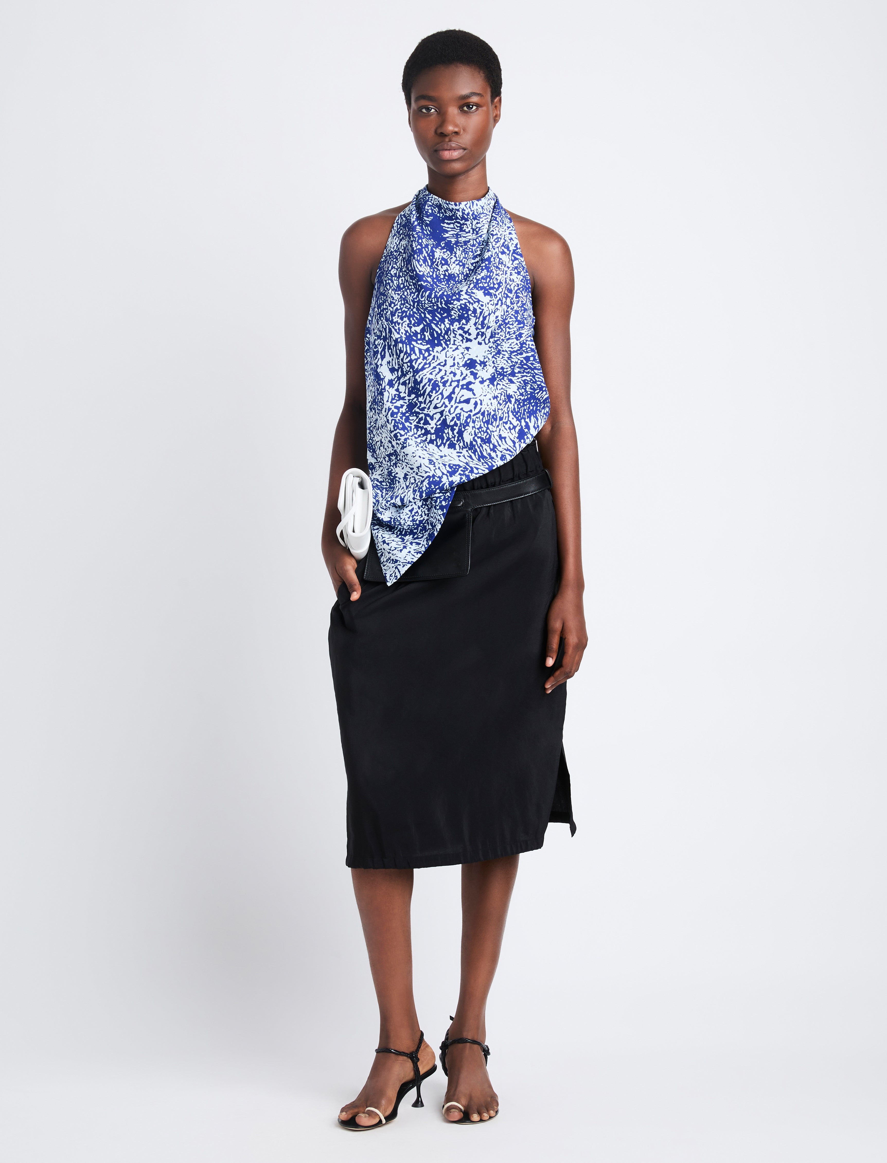 Theda Top in Printed Viscose Crepe - 3