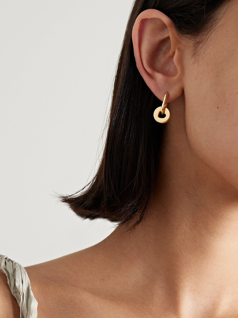 FOUNDRAE Love Petite Chubby Heart Beat 18-karat Gold Single Earring outlook