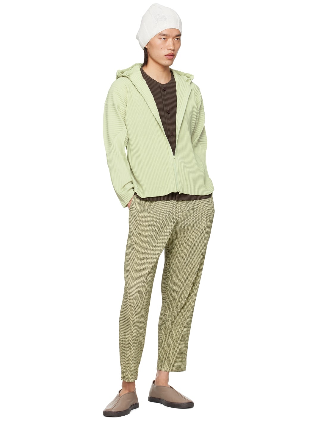 Green Diagonals Trousers - 4