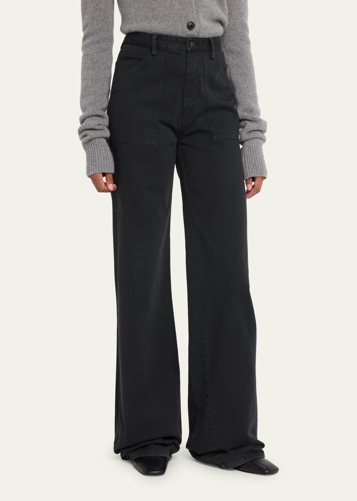 NILI LOTAN Quentin Wide-Leg Cargo Pants | REVERSIBLE