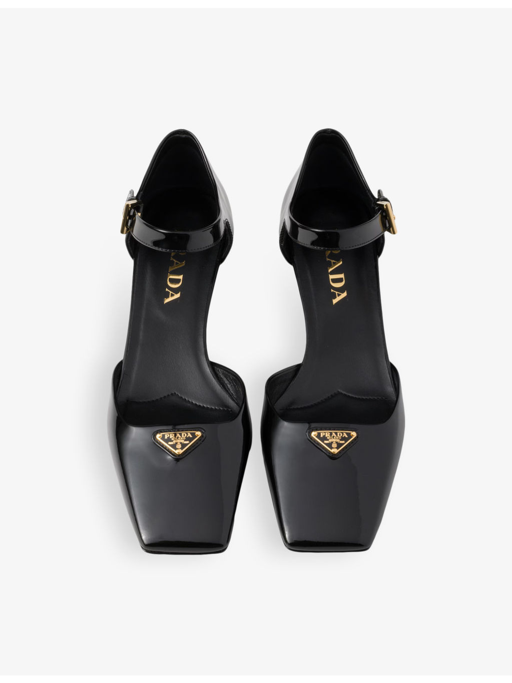 Brand-plaque patent-leather Mary Jane courts - 2