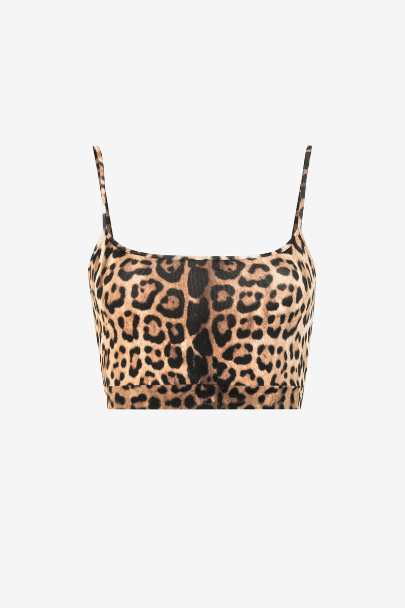Leopard-print cropped top 1