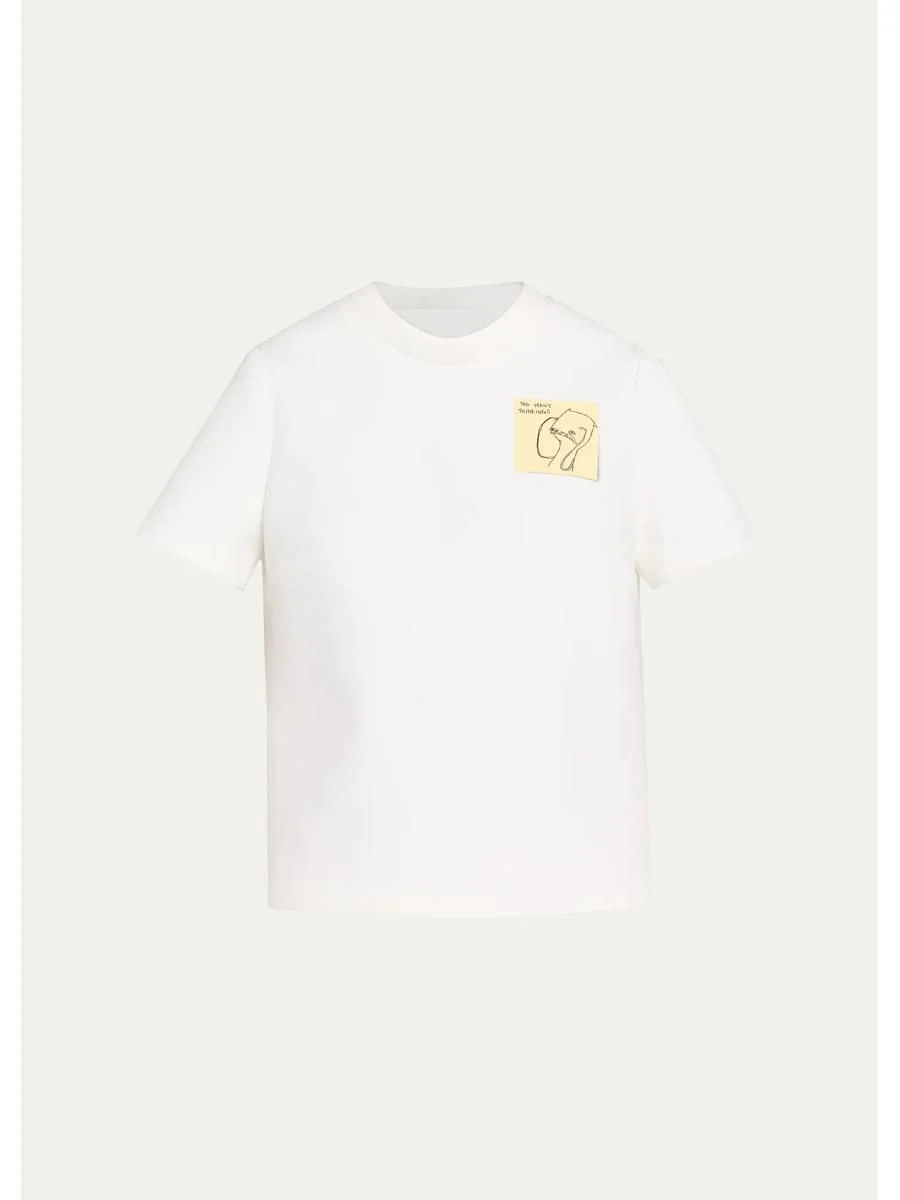 Sticky Note Cotton-Blend T-Shirt - 1