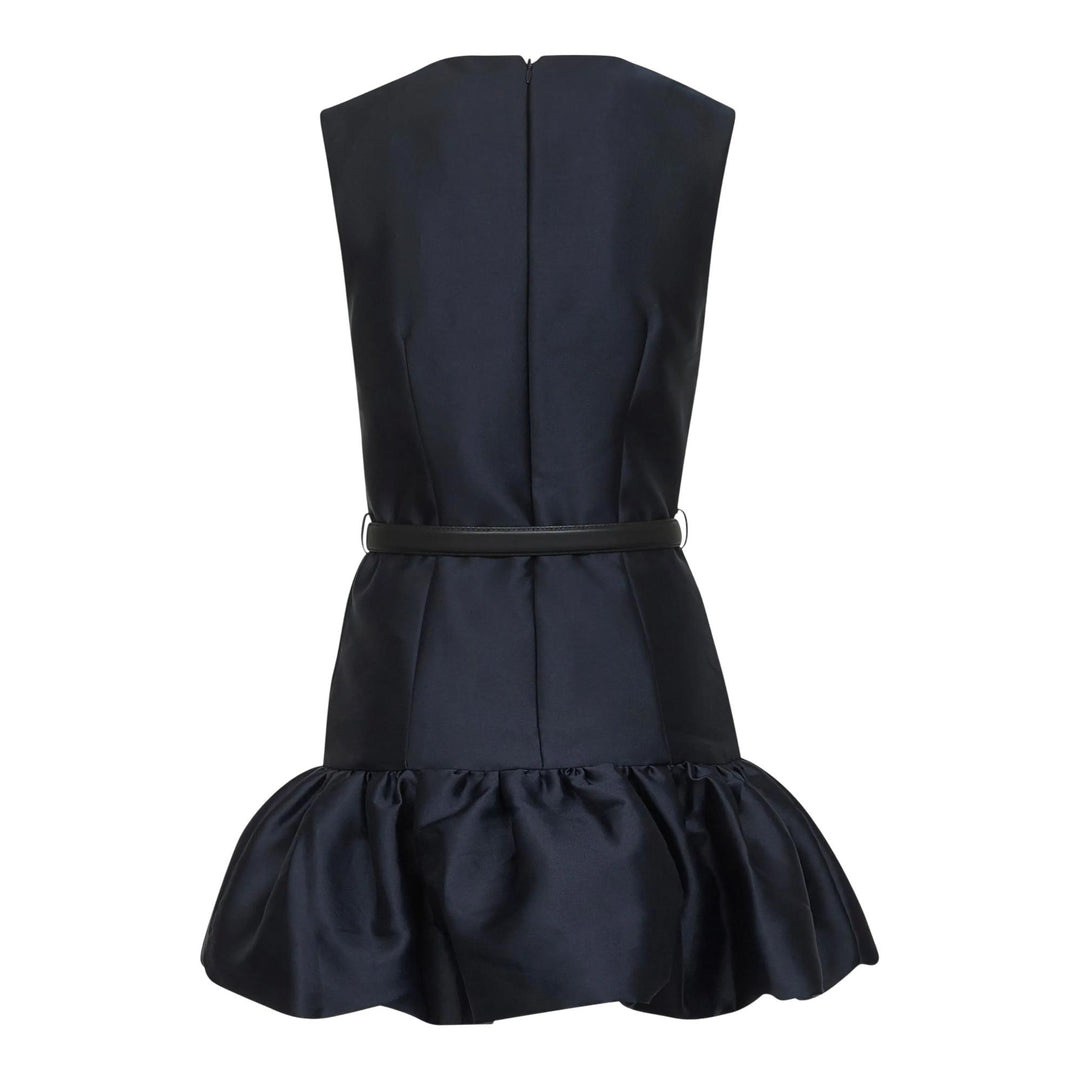 Navy Taffeta Mini Dress - 3