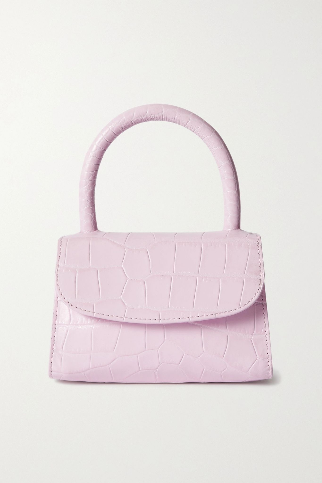 Mini croc-effect leather tote - 1