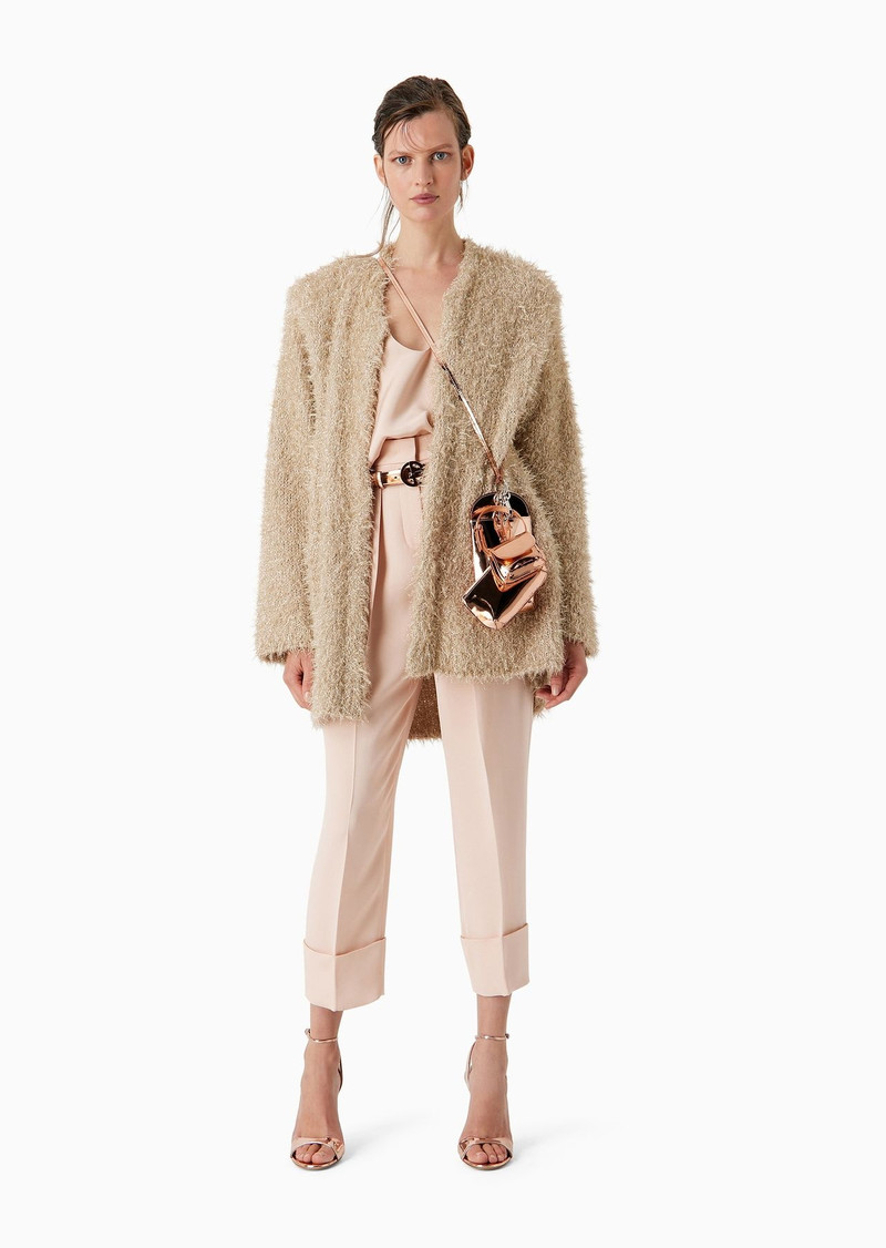 GIORGIO ARMANI Marocain glittery silk top outlook