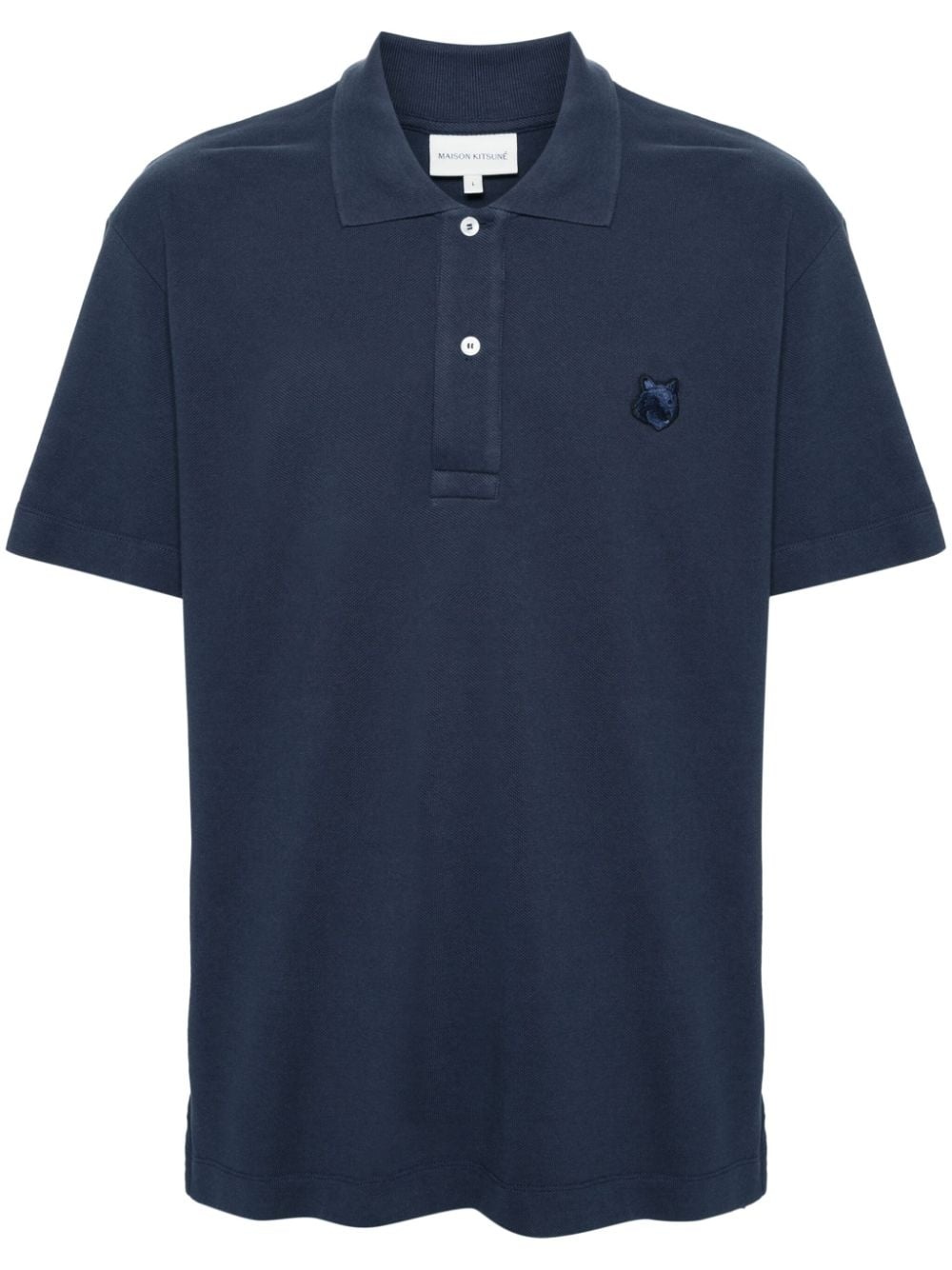 fox head-patch piqué polo shirt - 1