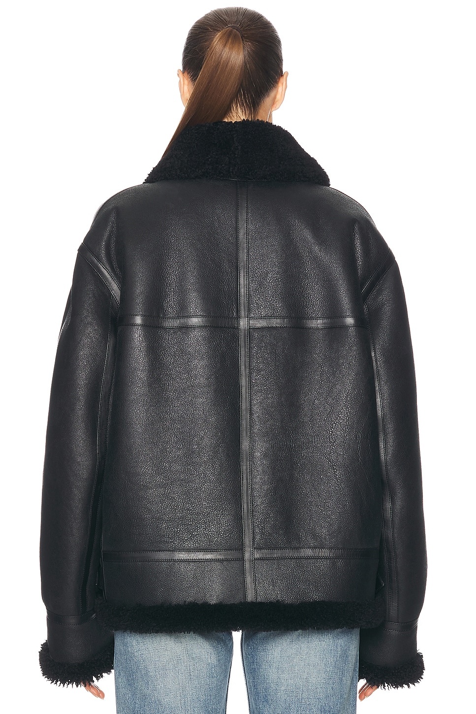 Leather Bomber Jacket - 4