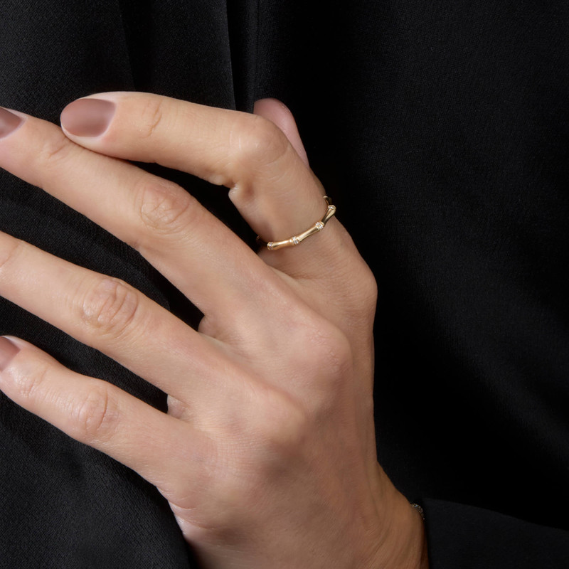 STONE AND STRAND Pave Bamboo Eternity Ring outlook
