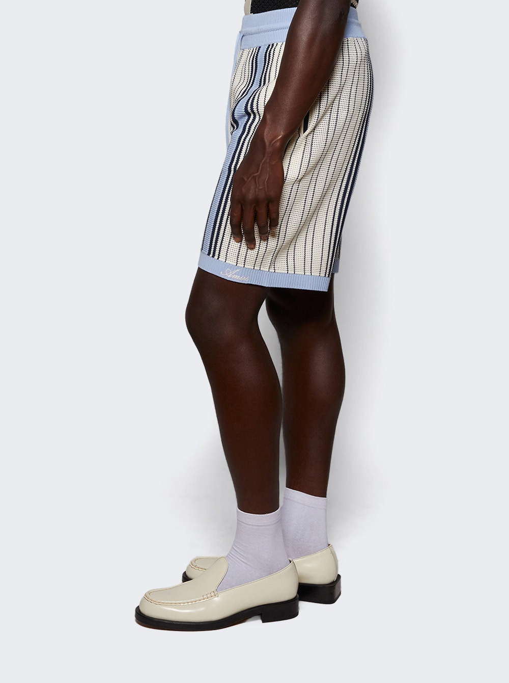 Script Stripe Shorts Ashley Blue - 3