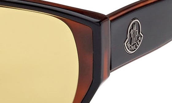 Moncler Shield Sunglasses in Black/Other /Brown at Nordstrom - 9