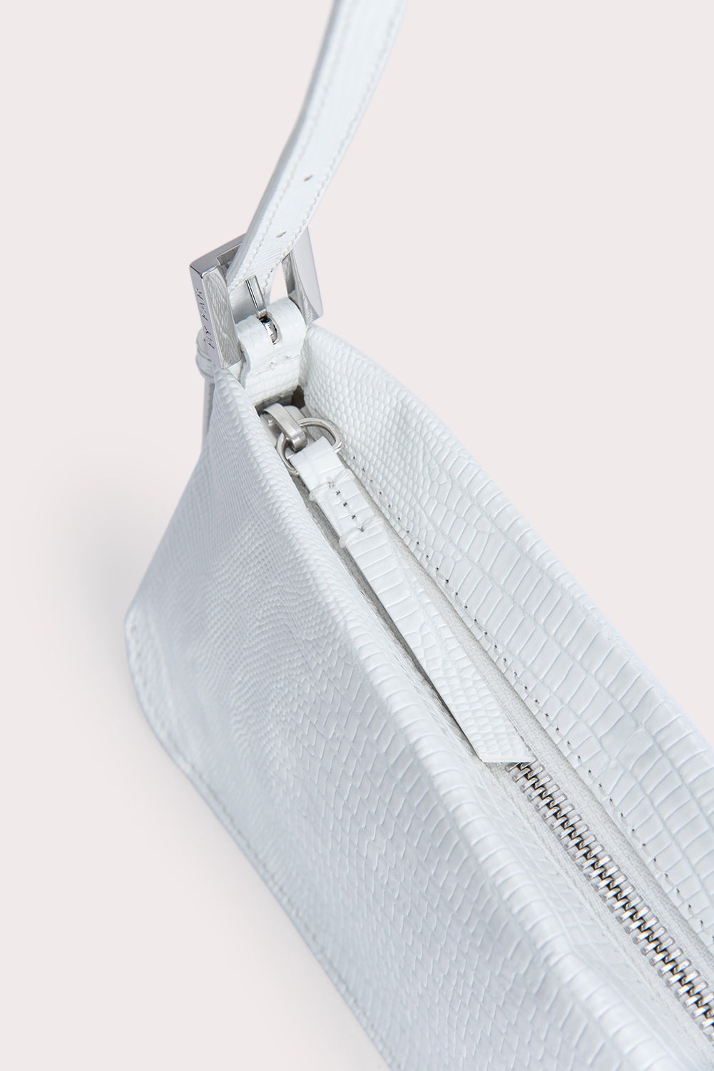 Dulce White Lizard Embossed Leather 4