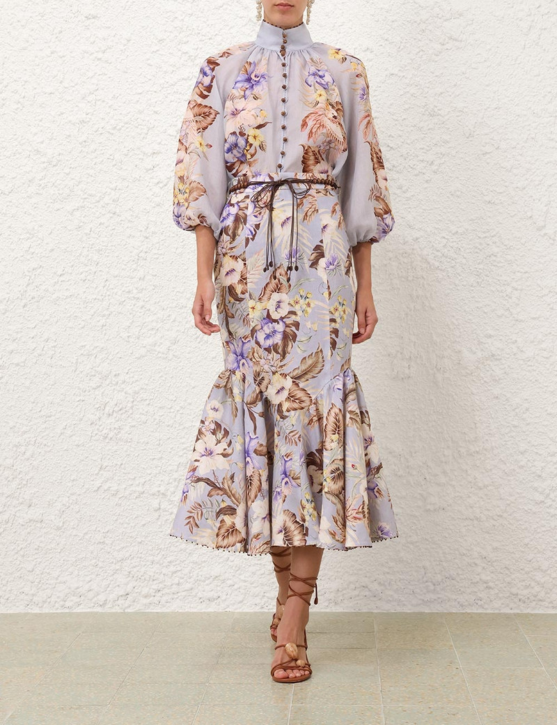 Zimmermann COCO FIT AND FLARE MIDI SKIRT outlook