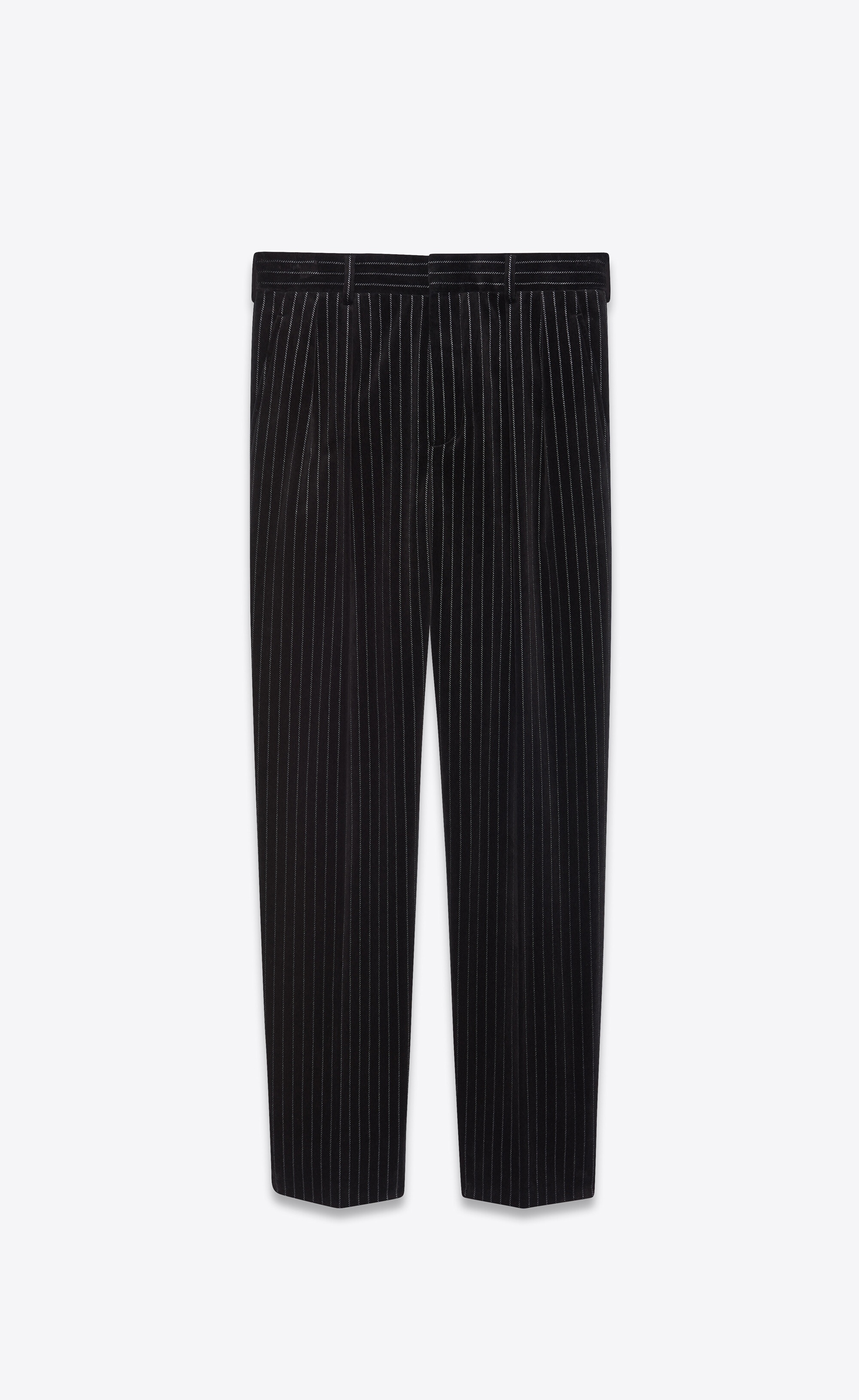 carrot pants in pinstripe velvet - 1