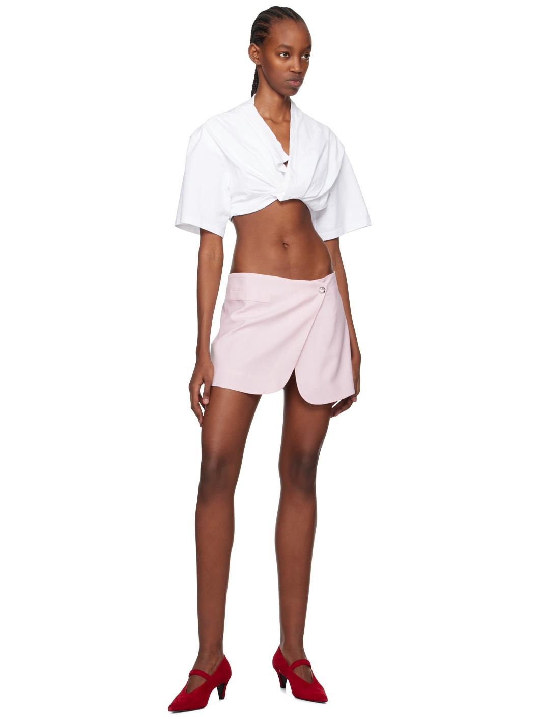 Pink Tailored Miniskirt - 4