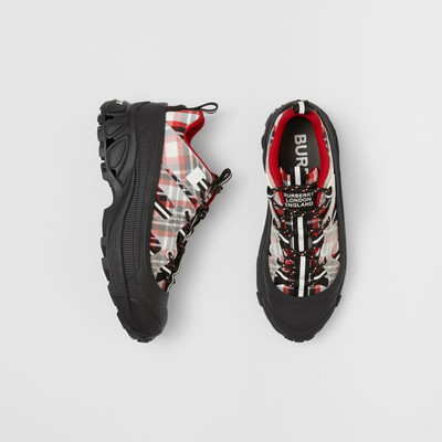 Burberry Tartan Nylon Arthur Sneakers outlook