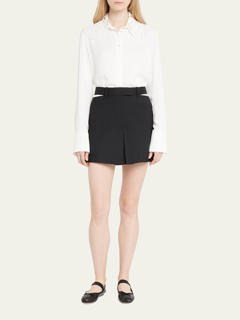 Miu Miu Leather Ballerina Flats outlook