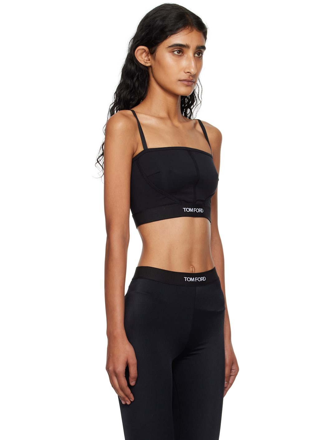 Black Modal Signature Bandeau Bra - 2