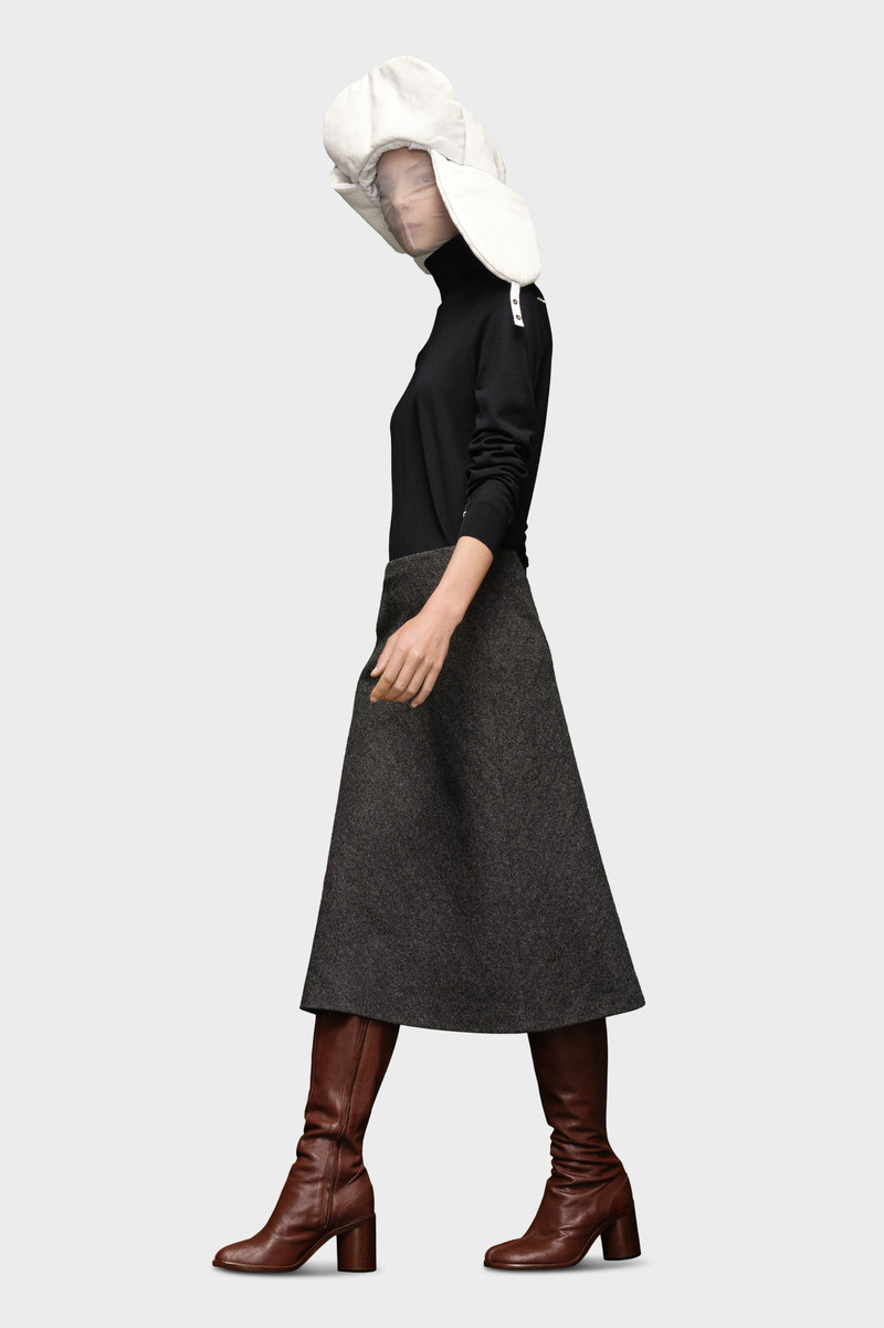 Herringbone A-Line Skirt 3