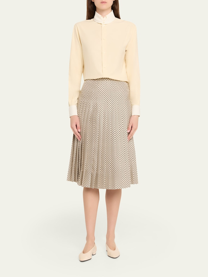 Loro Piana Thea Dylan-Collar Silk Shirt outlook