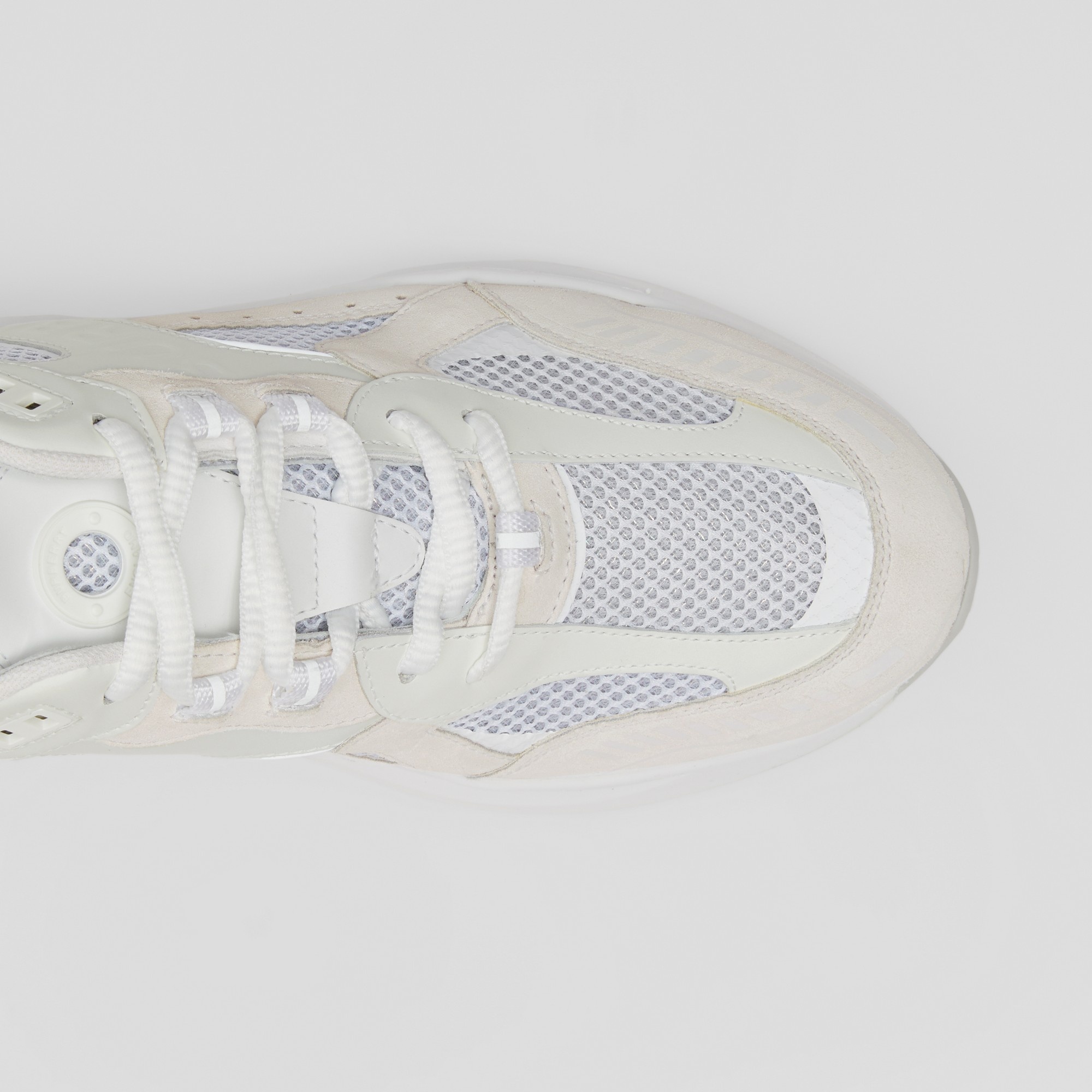 Logo Print Leather, Suede and Mesh Sneakers - 2