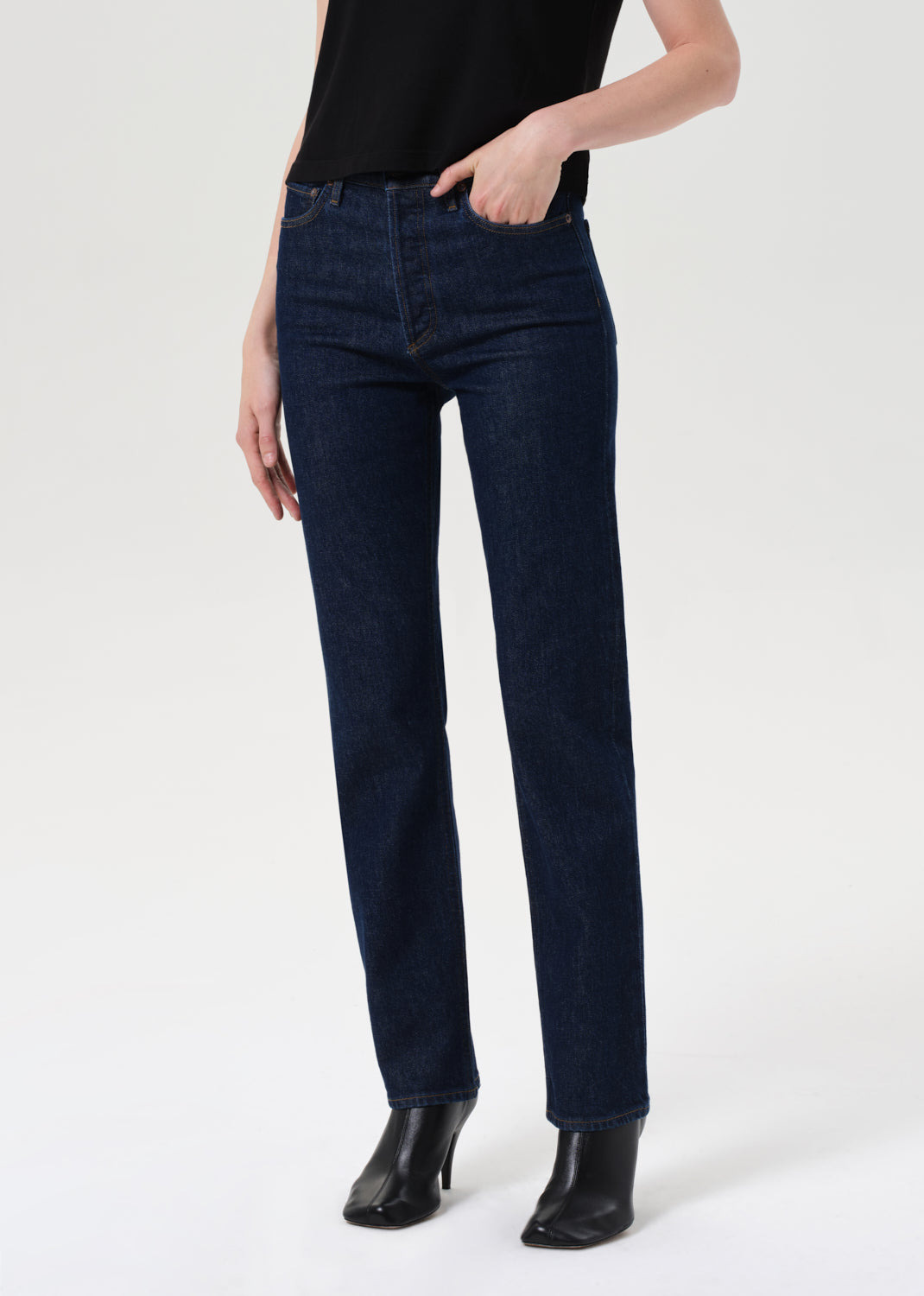 90'S PINCH WAIST HIGH RISE STRAIGHT LONG (COMFORT STRETCH) IN REISSUE - 4