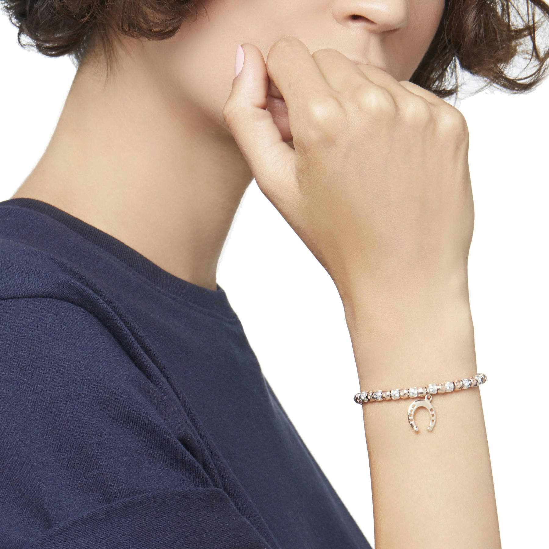 SILVER & ROSE GOLD GRANELLI BRACELET - 3