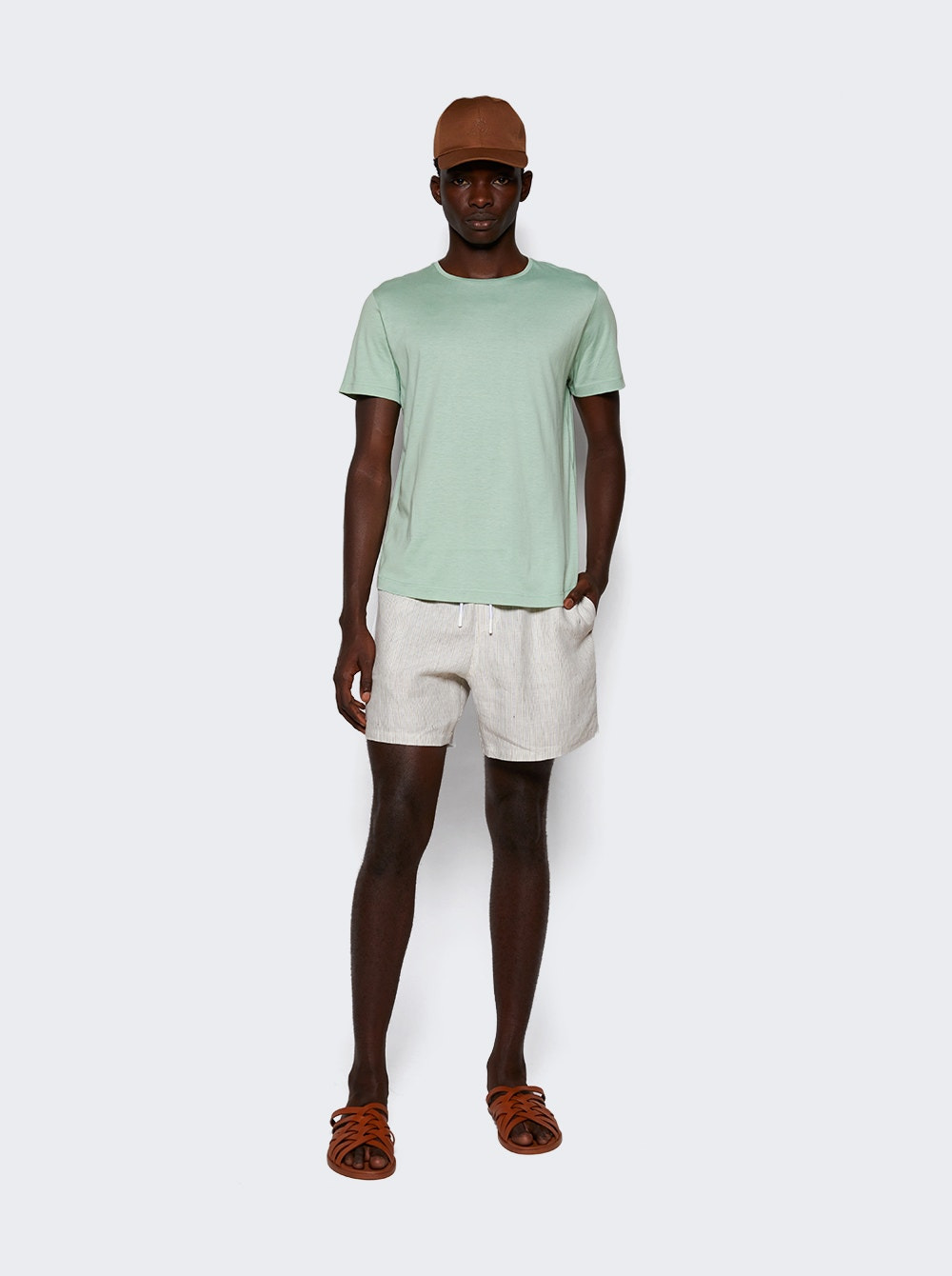 Bermuda Bay Linen Striped Shorts Off White - 2