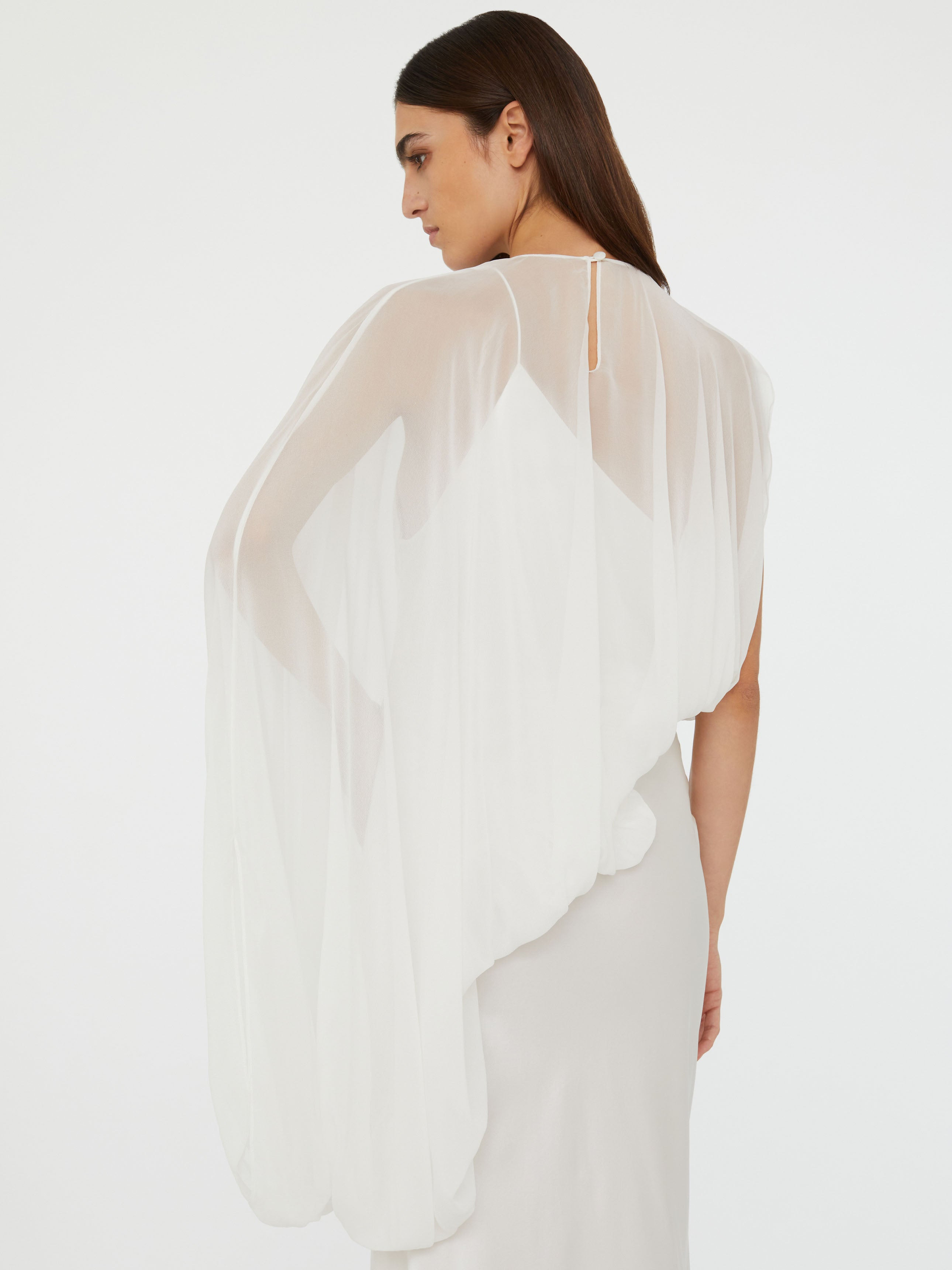 Cumulus Draped Sleeve Dress - 6