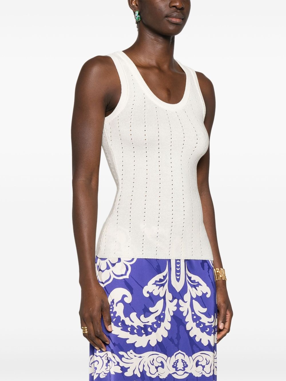 pointelle-knit top - 3