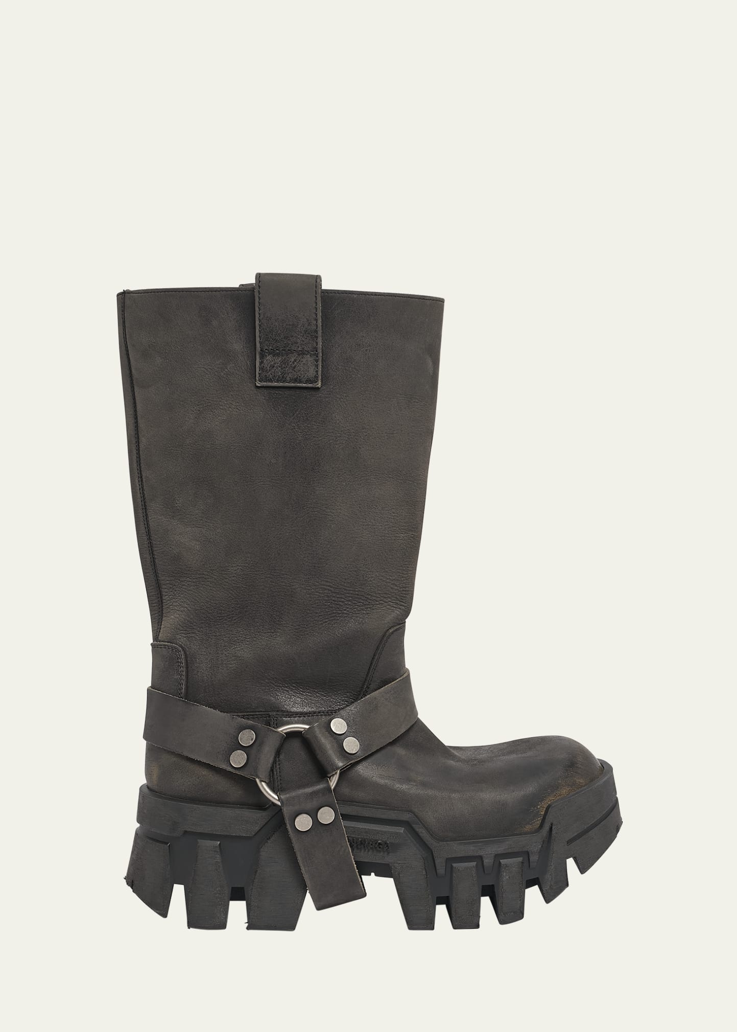 Men's Bulldozer Leather Harness Moto Boots - 1