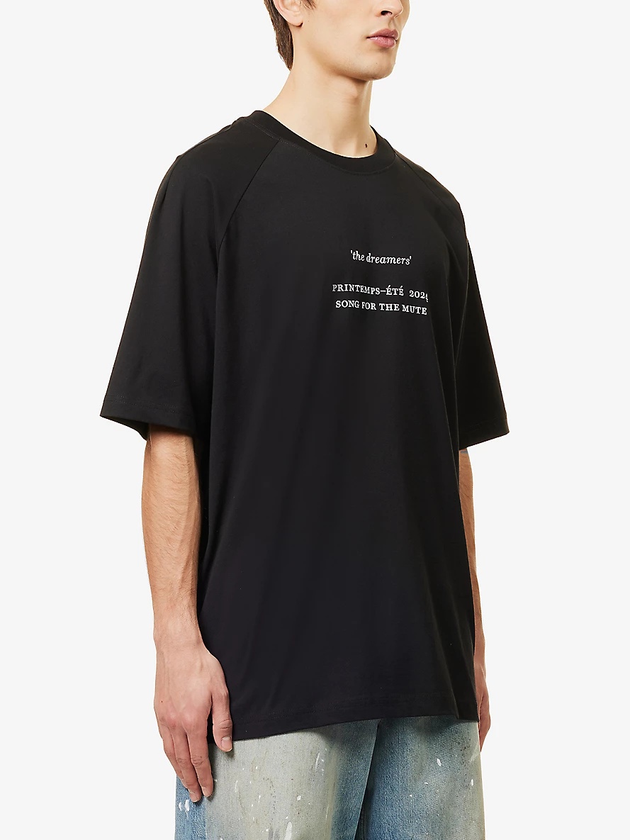 Full Moon branded-print cotton-jersey T-shirt - 3